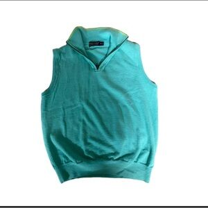 Ralph Lauren Polo Golf large merino wool turquoise vest! Size M